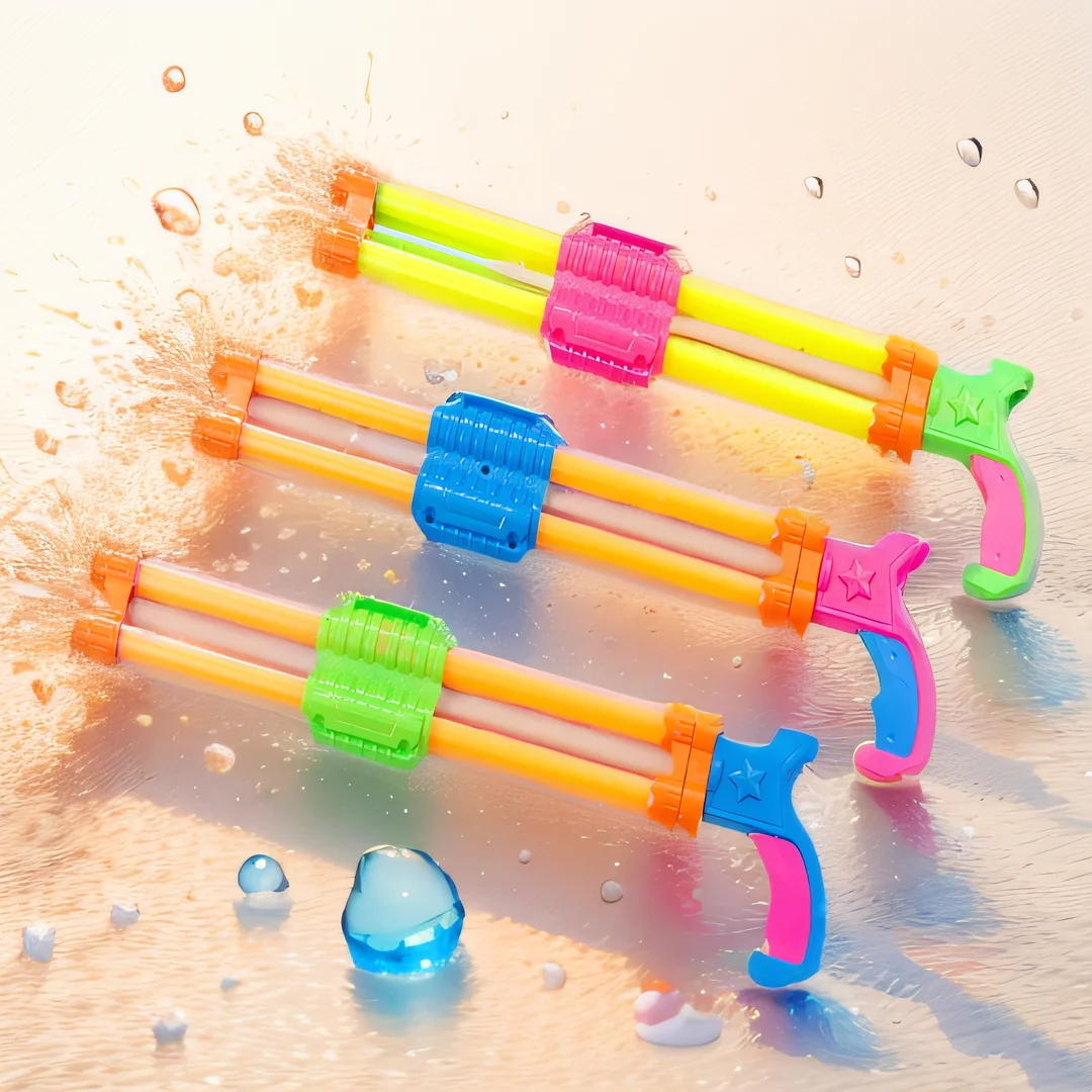 Bild von Kinderspielzeug Wasserpistole mit Doppelrohr – Outdoor-Spaß im Sommer für den Strand und im Pool