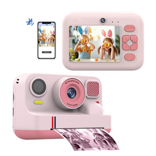 Afbeelding van Blossom K12 Kindercamera 1080p met Dubbele Selfiefunctie en Directe Fotoafdruk – Digitale Camera voor Kinderen, Ideaal als Speelgoed of Cadeau voor Peuters en Kinderen van 6 tot 12 Jaar
