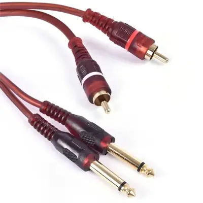 Image de Câble Audio Pro Studio RCA vers TRS - Qualité Haute Fidélité