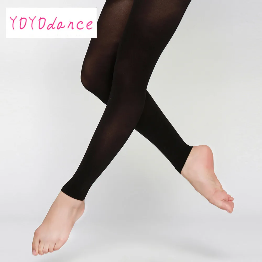 Imagen de Pantimedias Suaves Sin Pies para Niñas y Adultos en Negro y Rosa – Elásticas de Nylon y Spandex para Baile de Ballet y Danza