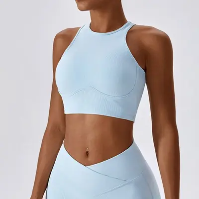 Image de Bralette Sport Push-Up Anti-Choc pour Femme