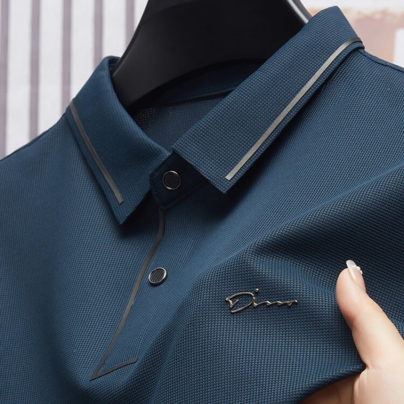 Zdjęcie Męska Koszulka Polo Bezszwowa Premium – Luksusowa Tkanina, Slim Fit, Business Casual & Golf