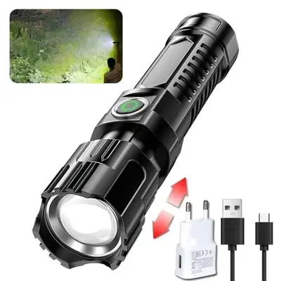 Image de Torche LED Rechargeable Zoom 3 Modes - Ultra Puissante & Étanche