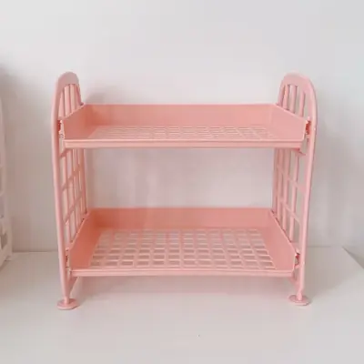 Étagère de Bureau Pliable Double Couche
