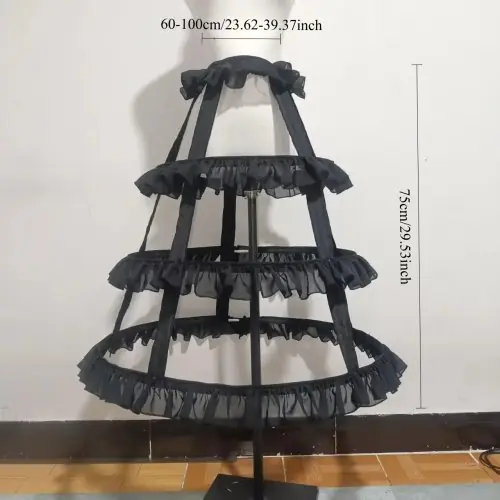 Image de Crinoline Lolita Bird Jos Fishbone - Longueur Réglable & Crotch Wind