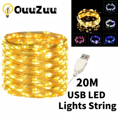 Afbeelding van Waterdichte LED Kerstverlichting 20m - Sfeervol Licht voor Binnen & Buiten