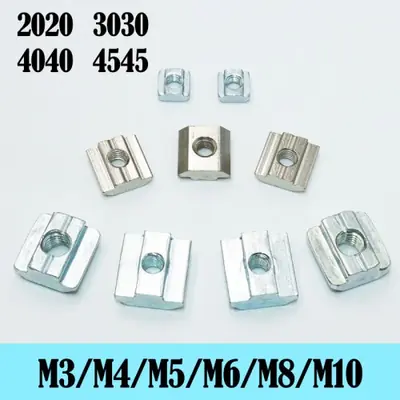 Image de T-Bolts & Écrous Carrés M3-M8 - Kit 100 Pièces pour Profils Aluminium