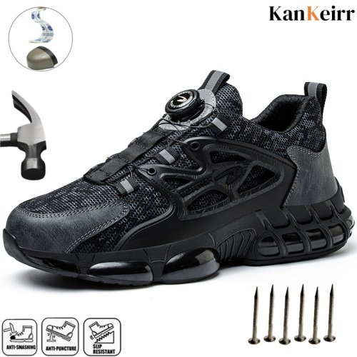 Imagen de Botas de Seguridad para Hombre con Punta de Acero, Antigolpes y Antiperforación – Calzado Industrial Resistente y Protector para Trabajo Pesado
