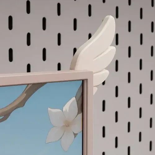 Image de Ailes Roses 3D - Déco Mignonne pour Écran de Jeux