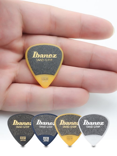 Image of 3-piece Pack Ibanez Guitar Picks Grip Wizard Series Sand Grip Anti-slip Plectrum 0.8/1.0/1.2mm Guitar Accessories Made in Japan