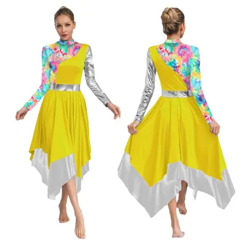 Image de Robe de Danse Métallique Brillante pour Chorale & Performance