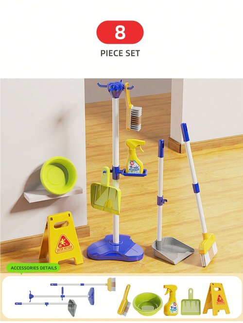 Image de Kit de Nettoyage Jouet - Balai, Pelle et Aspirateur pour Enfants
