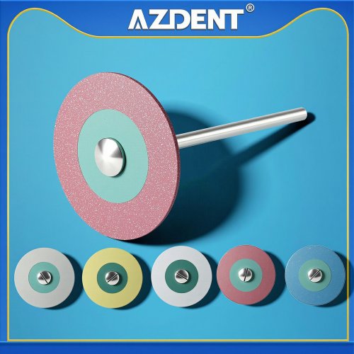 Imagen de 1 unidad de cepillos de esmalte Dental HP Azdent de 26mm, disco de rueda pulidor de goma adecuado para herramienta de pulido Dental de porcelana