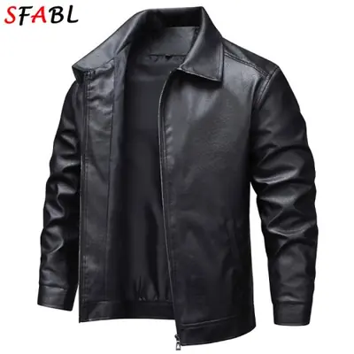 Image de Veste en Cuir Moto Homme - Style Classique & Protection Hiver