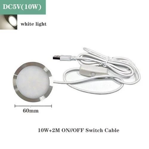 10W blanco y 2 m