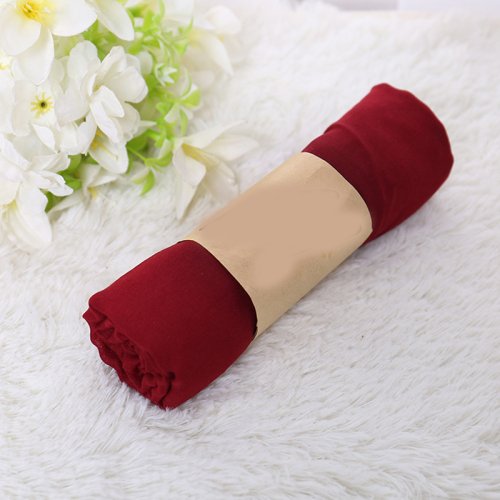 Immagine di Sciarpa di lino di cotone Color caramella Fazzoletto da collo anti-sabbia Donna Tippet sottile Sciar...