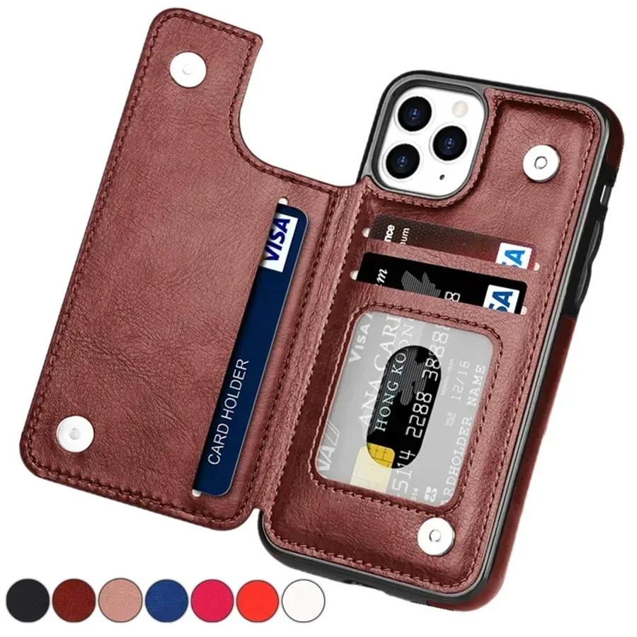 Image de Étui Portefeuille en Cuir pour iPhone - Protection Élégante & Pratique