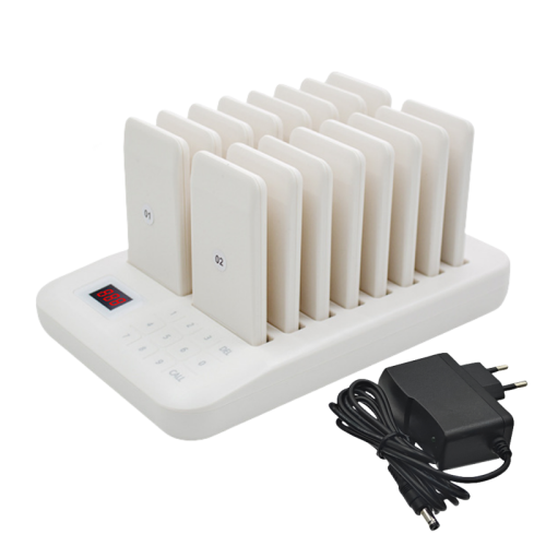 Imagen de Sistema de llamadas inalámbrico, timbre para restaurante, receptor de 16 buscapersonas, vibración, 4...