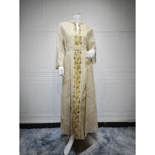 Image de Abaya Eid 2024 - Robe de Soirée Musulmane avec Robe Intérieure