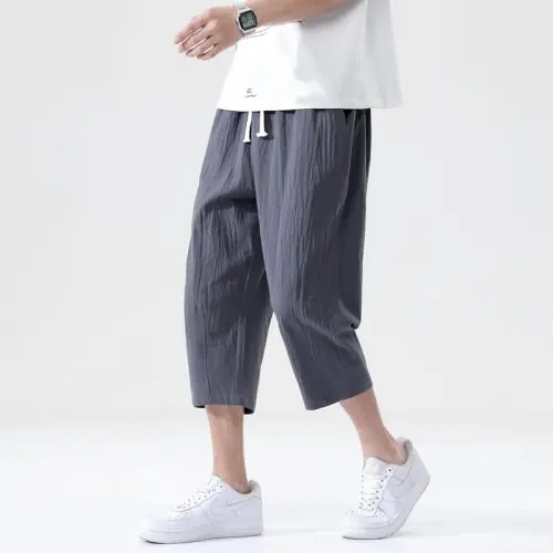 Image de Shorts Hommes Coton Lin Été Décontracté