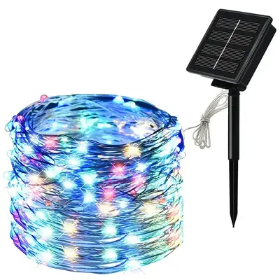Image de Guirlande LED Solaire Extérieure - Éclairage Magique pour Noël & Jardin