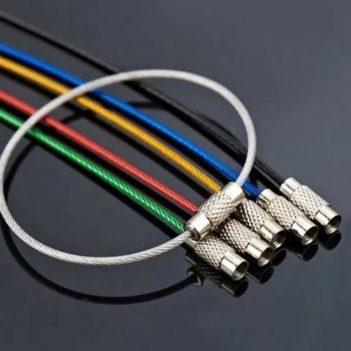 Image de Porte-clés Anti-Agression en Acier Inoxydable - 5 Pièces
