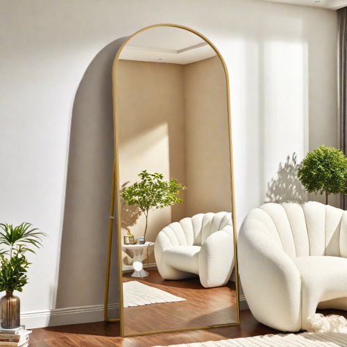 Bild von Großer Standspiegel 53x162 cm – Eleganter Badezimmer- & Ankleidespiegel