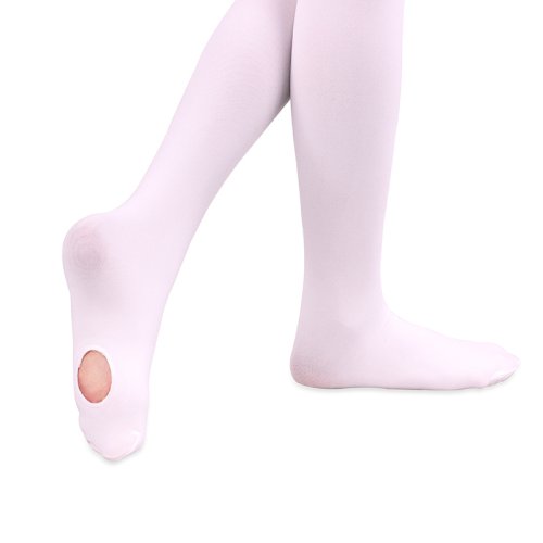 Image of Seamless 60D Convertible Ballet Tights for Girls – Professional Dance Pantyhose with Reinforced Toe, Ideal for Ballet, Gymnastics, and Performance Wear