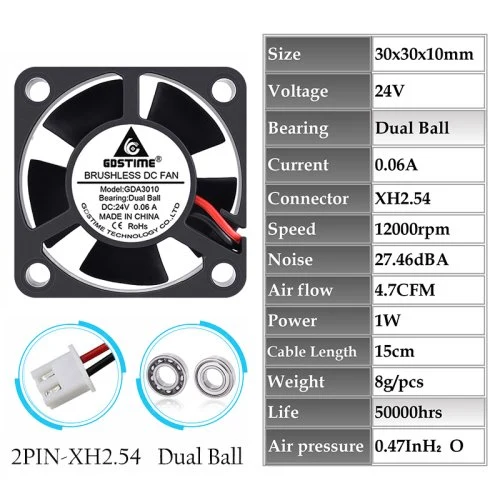 24V podwójne łożysko 2PIN