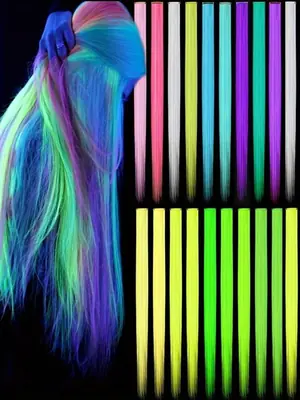 Image de Extensions de Cheveux Lumineuses à Clip - 10 Pièces