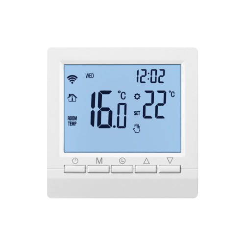 Immagine di Termostato digitale per caldaia a gas, batteria programmabile, regolatore di temperatura di riscaldamento, termostato per caldaia, montaggio a parete manuale