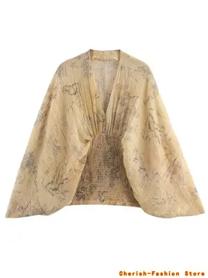 Image de Chemise Imprimée Vintage Style Européen & Américain