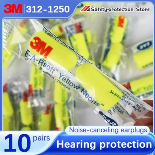 Image de Bouchons d'oreilles anti-bruit 3M - Protection auditive professionnelle
