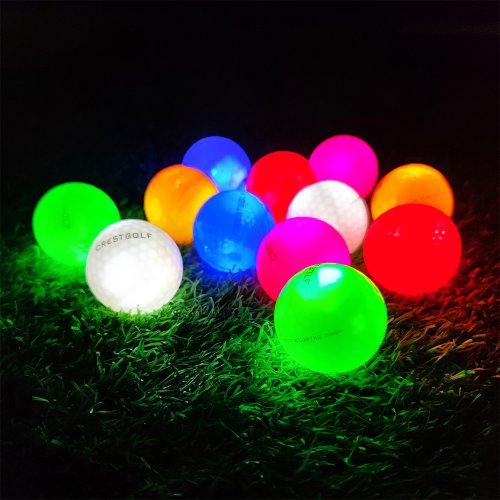 Immagine di 12 pezzi luminoso illuminano bagliore nel notte LED pallina da golf per l'allenamento notturno