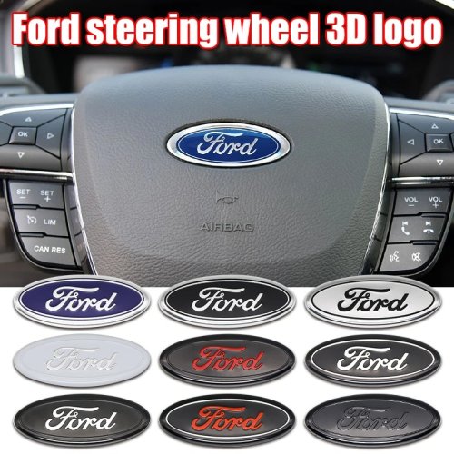 Zdjęcie Naklejka z logo na kierownicę samochodową 5,8 cm, logo na kierownicę do Ford Focus 3 MK2 Fiesta MK7 Mondeo MK4 Fusion