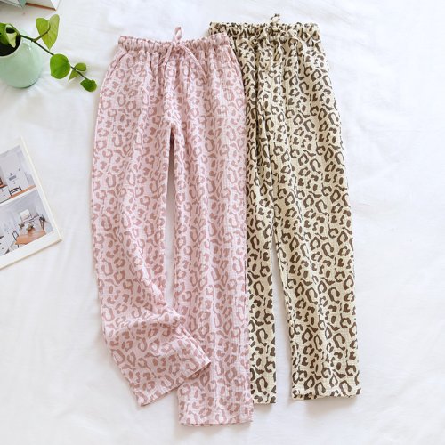 Imagen de Pantalones de Pijama de Leopardo en Algodón 100% - Primavera/Verano 2025