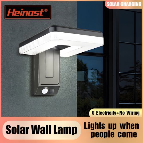 Bild von Faltbare LED Solarleuchte 120 lm – Wasserdichte Außenwandleuchte mit Bewegungsmelder und 3 Betriebsmodi für Garten, Terrasse und Straße