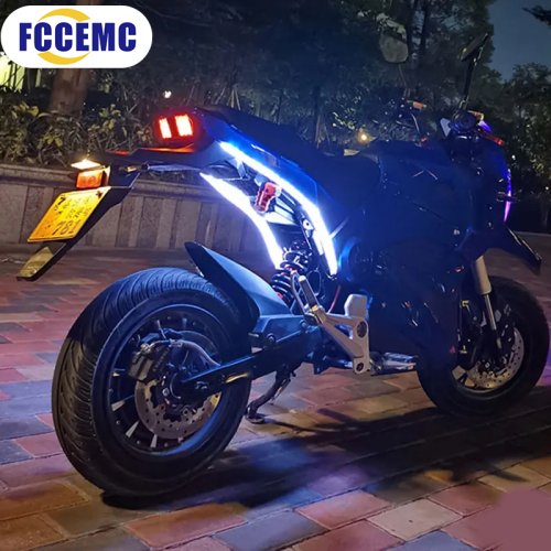 Imagen de Luces LED de Señal de Giro para Motocicleta con Luz de Circulación Diurna DRL, Luz Trasera Impermeable y Tira Decorativa con Efecto de Flujo de Freno - Pack de 2 Unidades