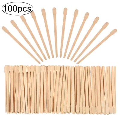 Bâtonnets d'Épilation en Bois Jetables - 100 Pièces