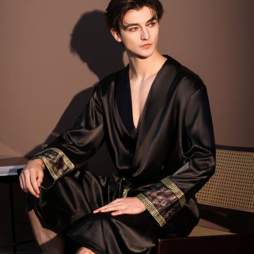 Immagine di Pigiama Uomo Stampa Kimono - Comfort Elegante Primavera-Estate