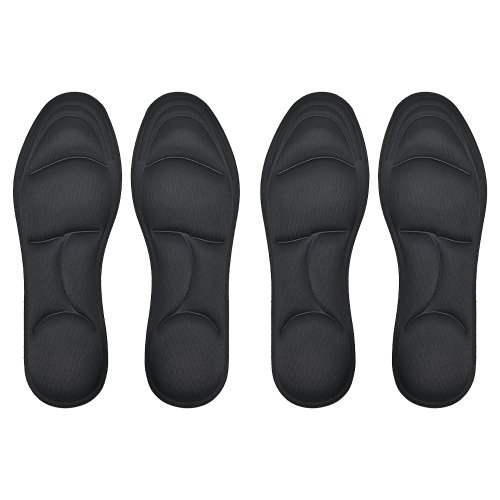 Immagine di Solette in memory foam per massaggio 5D da 4 pezzi Ispessimento Cuscino traspirante Ammortizzazione Comfort Adatto per solette con tacchi alti