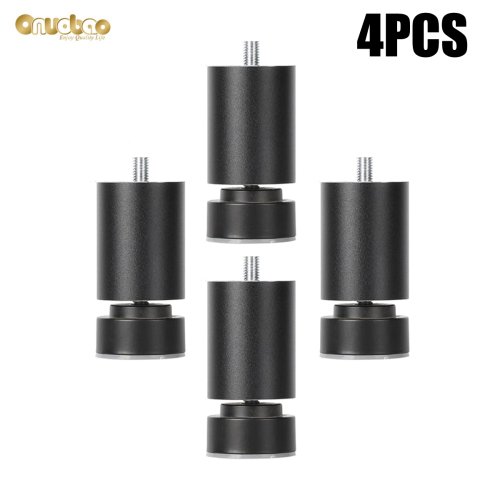 Image of 4-Pack M10 Adjustable Aluminum Alloy Furniture Legs for Sofa, Table, and Chair – Durable Replacement Support Feet