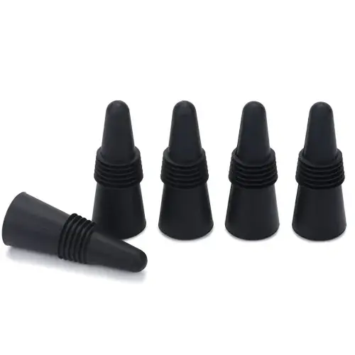 Image de Bouchons de bouteille en silicone anti-fuite - Idéal pour vin, whisky, bière & champagne