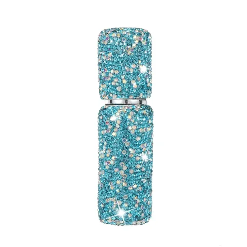 Imagen de Botella pulverizadora de Perfume de cristal de 10ml, botellas recargables de viaje, Mini botella ato...