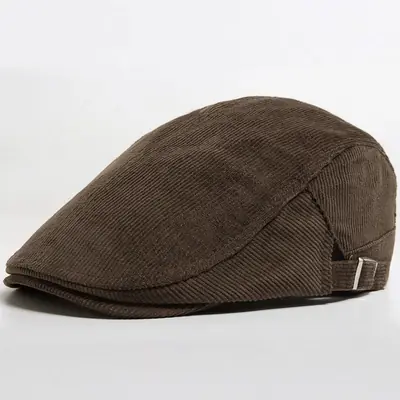Image de Béret Vintage en Velours Côtelé - Unisexe & Chaud