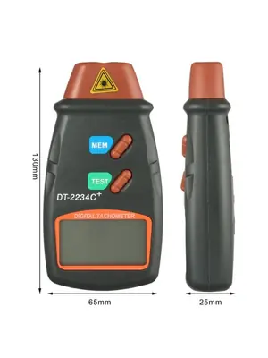 Image de Tachymètre Laser Numérique - Mesurez la Vitesse de Rotation Sans Contact