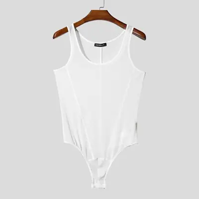 Image de Body Homme Transparent Sans Manches - Style Sexy & Confortable