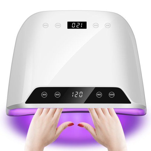 Afbeelding van Professionele 72-LED Nageldrooglamp met HD-Scherm, Auto-Sensor en 4 Timerinstellingen voor Gel Polish en Nagelverzorging