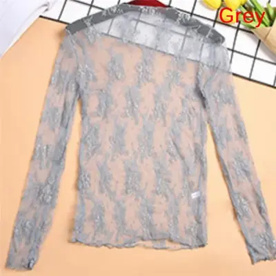 Image de T-Shirt Transparent à Manches Longues Harajuku - Style Sexy & Élégant