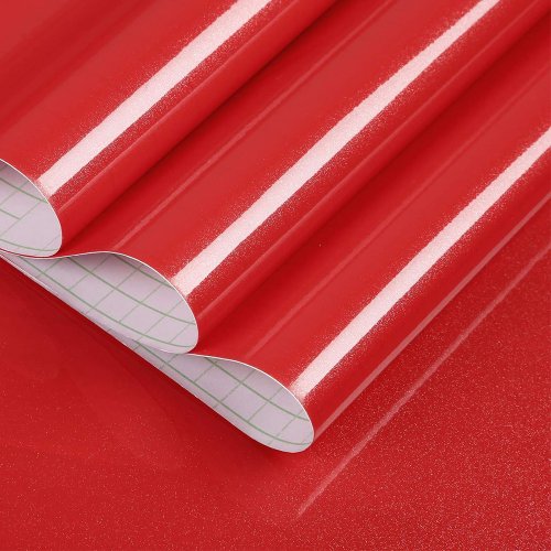 Imagen de Pegatinas blancas brillantes, vinilo autoadhesivo, impermeable, pegatina a prueba de aceite, paneles...